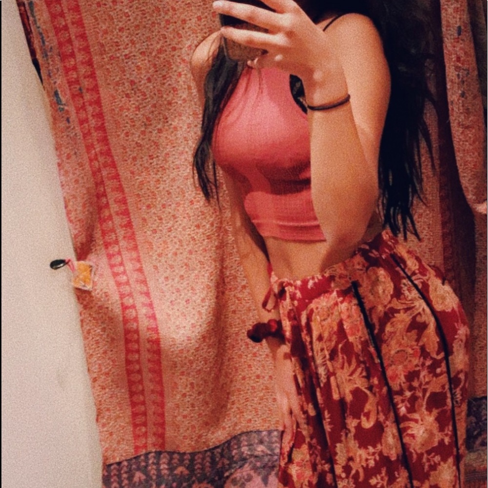 MAUVE HALTER CROP TOP
